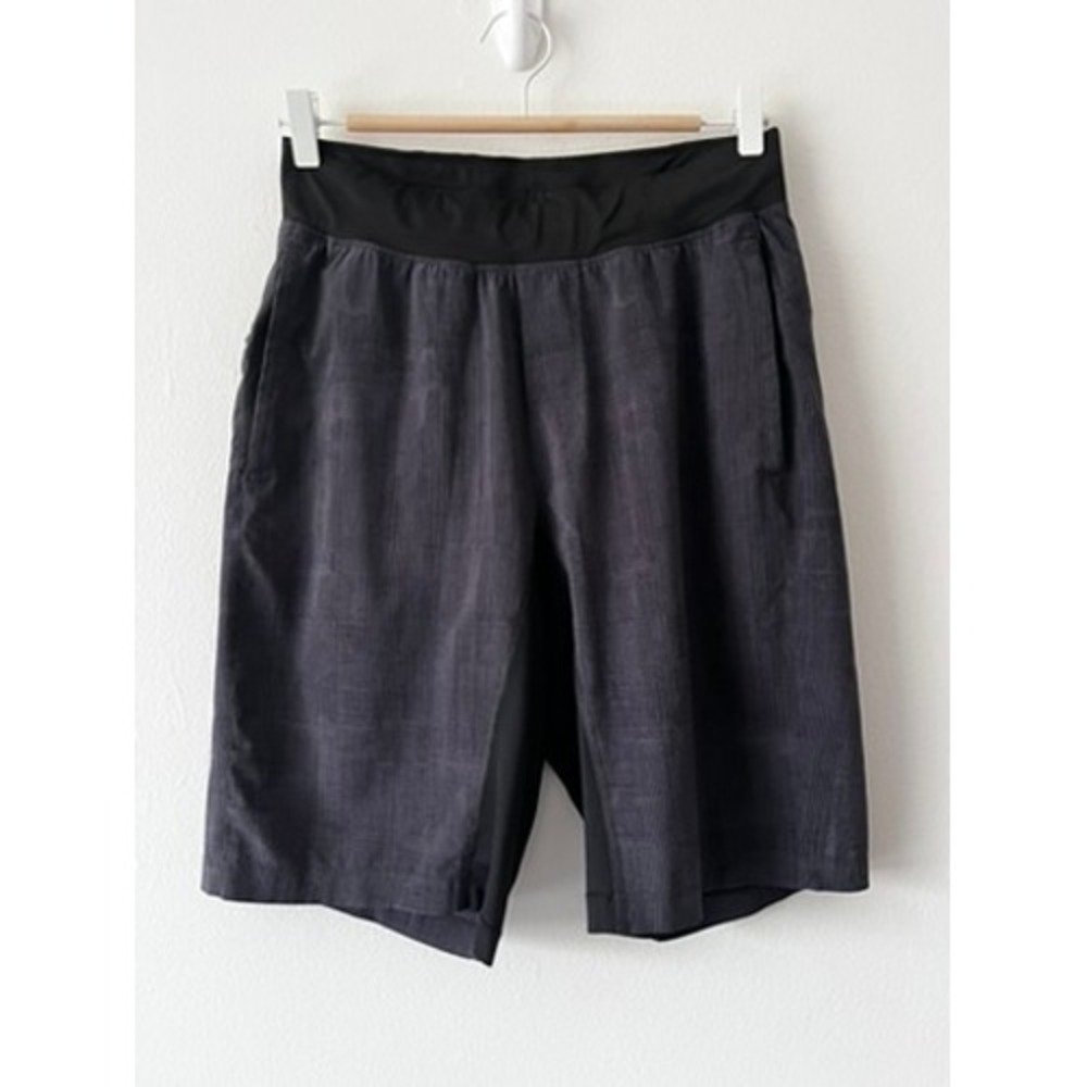 Lululemon T.H.E. Short 9" Linerless Grid Lines Deep Coal Black size small - Picture 4 of 13